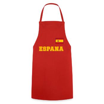 Spanien Trikot Look – ESPANA mit Flagge Fahne - Kochschürze - Rot - Vorne - AI Model Male 185 dark (185cm)