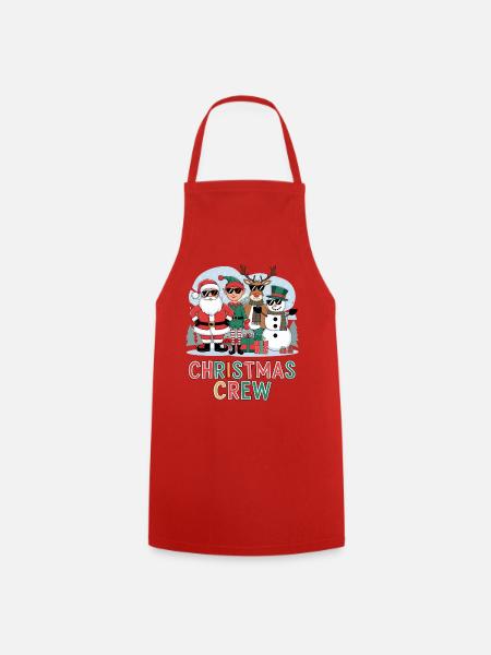 Weihnachts Crew Illustration - Kochschürze - Rot