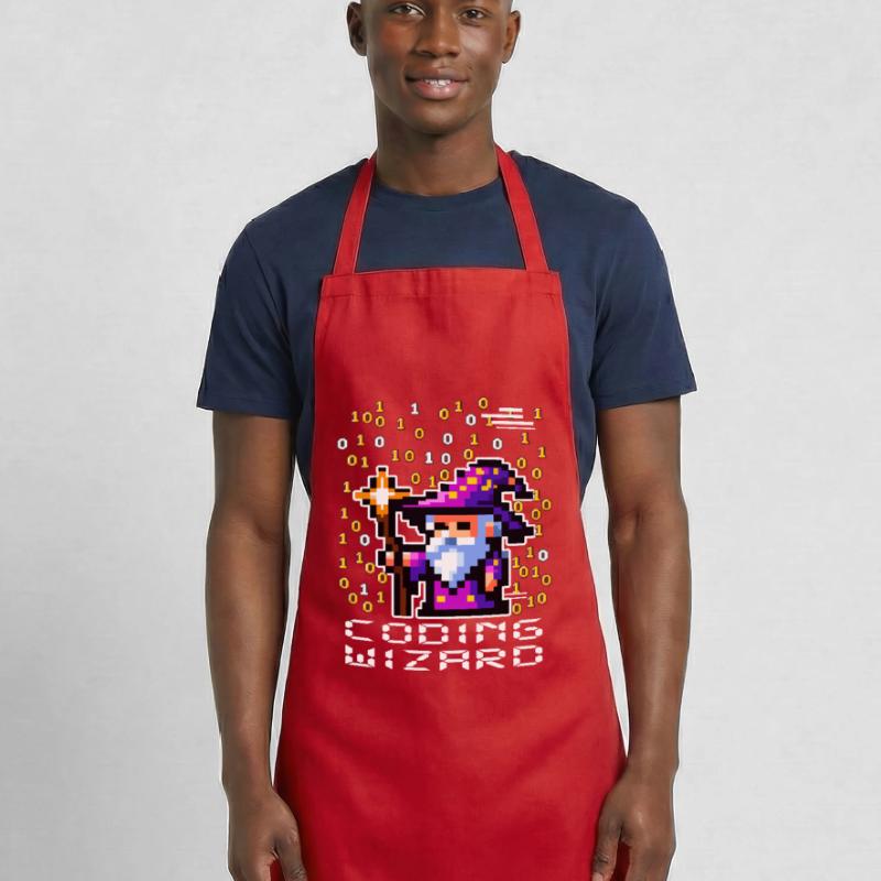 Wizard Pixel Code Cooking Apron