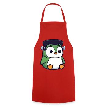 Mignon Halloween Pingouin Zombie Monstre Dessin animé - Tablier de cuisine - rouge - Devant - AI Model Male 185 dark (185cm)