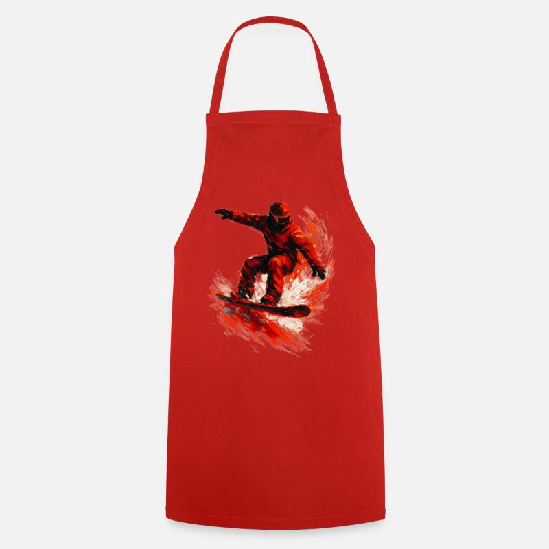 Snowboard | Snow | Snowboarder | Ski - Tablier de cuisine - rouge