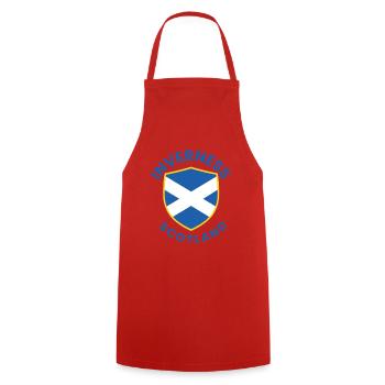 Inverness Scottish Shield - Kochschürze - Rot - Vorne - AI Model Male 185 dark (185cm)