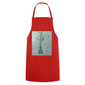 Magic Wand and Spiral - Cooking Apron - red - Front - AI Model Male 185 dark (185cm)