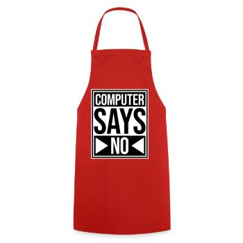 Computer Says No Lustig Programmierer Nerd Technik - Kochschürze - Rot - Vorne - AI Model Male 185 dark (185cm)