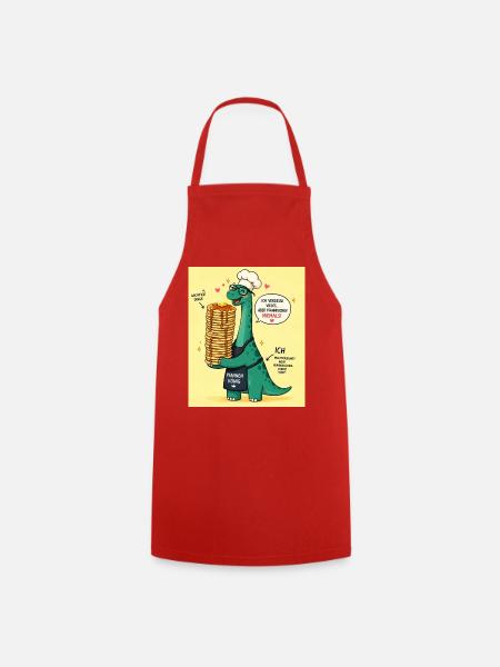 PfannenKönig Dino Pancake - Kochschürze - Rot