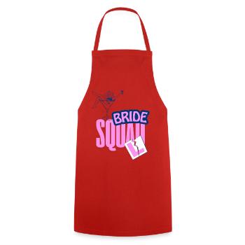 Bride Squad Martini Bash - Kochschürze - Rot - Vorne - AI Model Male 185 dark (185cm)