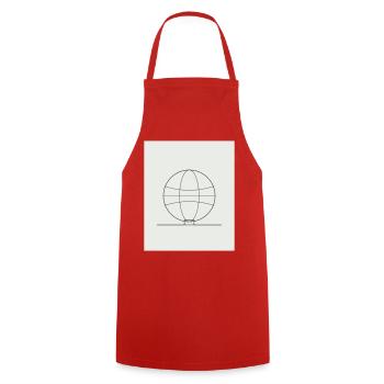 Globen Line Art Design - Cooking Apron - red - Front - AI Model Male 185 dark (185cm)