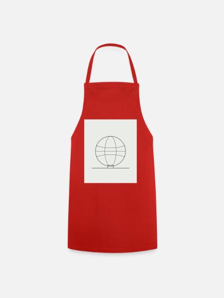 Globen Line Art Design - Cooking Apron - red