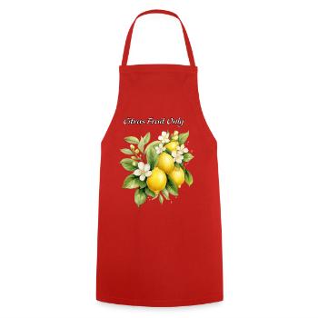 Citrus Fruit Only - Cooking Apron - red - Front - AI Model Male 185 dark (185cm)