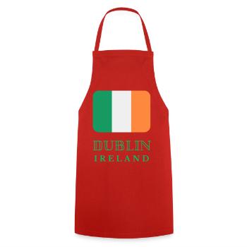 Dublin Flag City Pride - Kochschürze - Rot - Vorne - AI Model Male 185 dark (185cm)