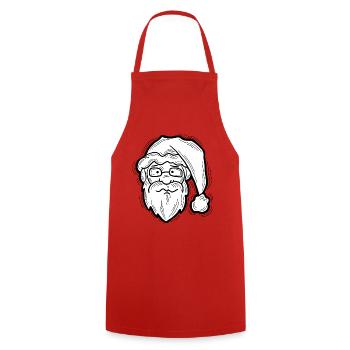 Weihnachtsmann - Kochschürze - Rot - Vorne - AI Model Male 185 dark (185cm)