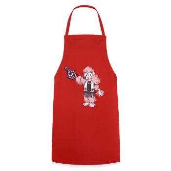 Fan Poodle England - Cooking Apron - red - Front - AI Model Male 185 dark (185cm)