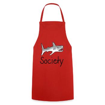 Haisociety - Cooking Apron - red - Front - AI Model Male 185 dark (185cm)