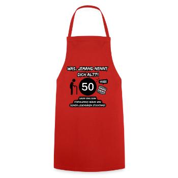50 et légendaire : Mordez, dansez ! - Tablier de cuisine - rouge - Devant - AI Model Male 185 dark (185cm)