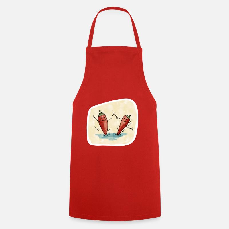 Chili Peppers Danse Tango - Tablier de cuisine - rouge