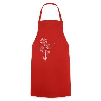 Pissenlit - Tablier de cuisine - rouge - Devant - AI Model Male 185 dark (185cm)