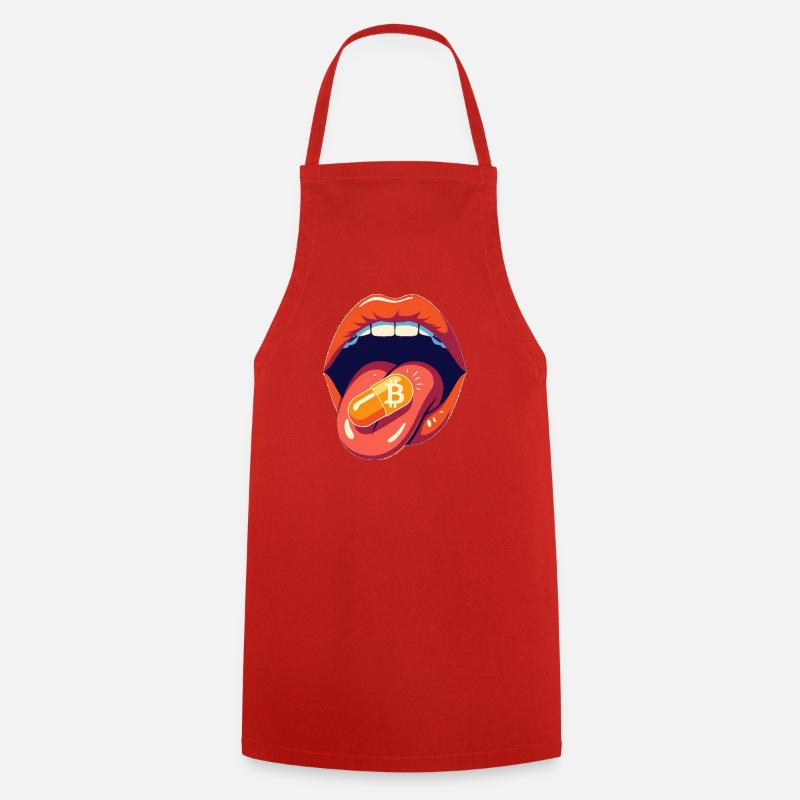 bitcoin orangepill basic - Cooking Apron - red