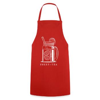 Chai Tea - Cooking Apron - red - Front - AI Model Male 185 dark (185cm)
