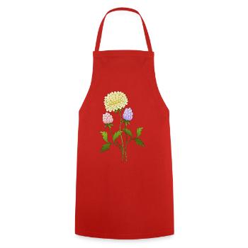 Fleur - Tablier de cuisine - rouge - Devant - AI Model Male 185 dark (185cm)