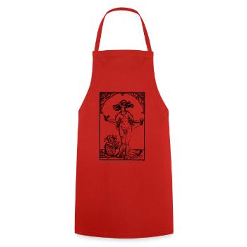 Allegory of Vanity - Cooking Apron - red - Front - AI Model Male 185 dark (185cm)