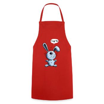 Hug Me Bunny - Tablier de cuisine - rouge - Devant - AI Model Male 185 dark (185cm)