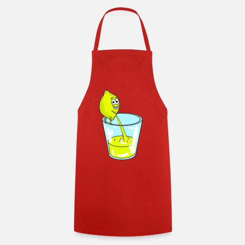Lemon - Cooking Apron - red
