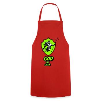 God of geek - Cooking Apron - red - Front - AI Model Male 185 dark (185cm)