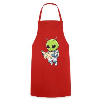 Astronaute extraterrestre avec carte - Tablier de cuisine - rouge - Devant - AI Model Male 185 dark (185cm)