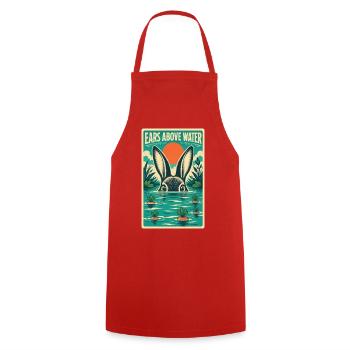 OREILLES AU-DESSUS DE L’EAU - Tablier de cuisine - rouge - Devant - AI Model Male 185 dark (185cm)