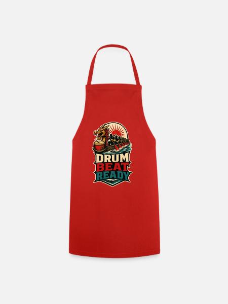 DRUM BEAT READY - Kochschürze - Rot