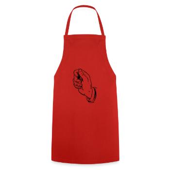 Main - Tablier de cuisine - rouge - Devant - AI Model Male 185 dark (185cm)