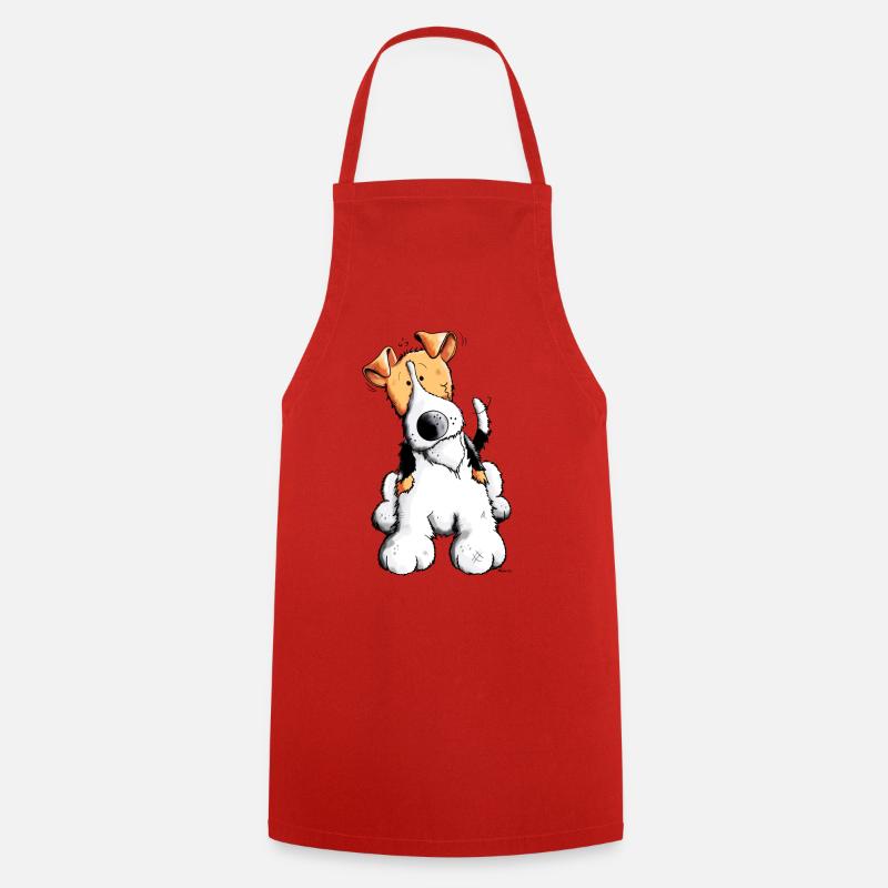 Foxy der Foxterrier - Kochschürze - Rot