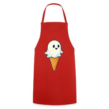 Süßer Geister-Eiscreme Druck - Tablier de cuisine - rouge - Devant - AI Model Male 185 dark (185cm)