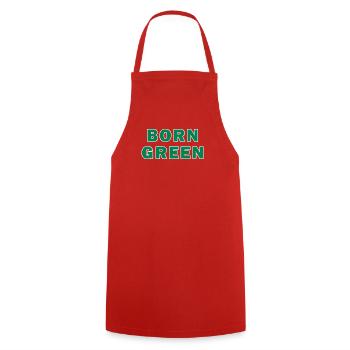 Born Green Strong Typography - Cooking Apron - red - Front - AI Model Male 185 dark (185cm)