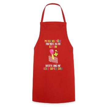 Gamer Gaming Vater Vatertag Spruch Zocken Papa - Kochschürze - Rot - Vorne - AI Model Male 185 dark (185cm)