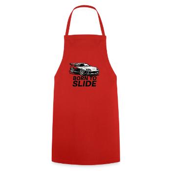 Born to Slide - Cooking Apron - red - Front - AI Model Male 185 dark (185cm)