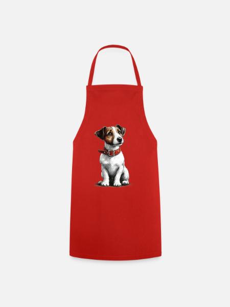 Jack Russel Terrier - Kochschürze - Rot
