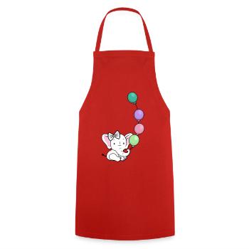 Balloon elephant with bow - Cooking Apron - red - Front - AI Model Male 185 dark (185cm)