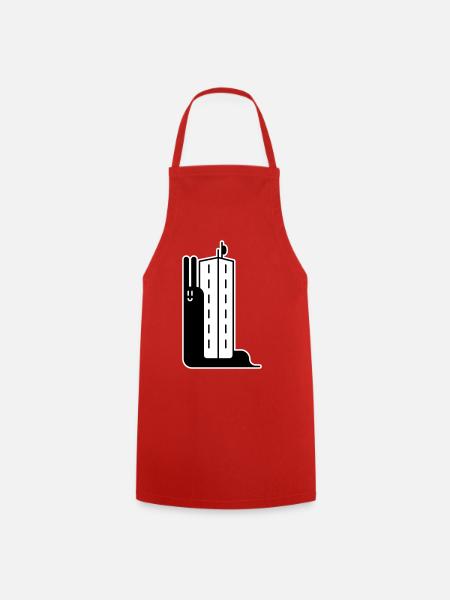 Block Snail - Cooking Apron - red