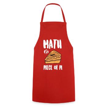 Mathematik ist Kuchen: Süßes Stück - Kochschürze - Rot - Vorne - AI Model Male 185 dark (185cm)