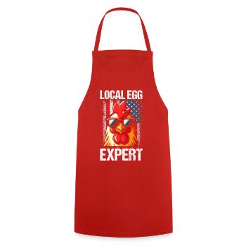 Patriotic Farmer Rooster Flock Poultry USA Pride C - Cooking Apron - red - Front - AI Model Male 185 dark (185cm)
