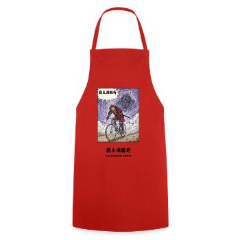 Samurai Sprint gegen Dämonenjagd - Kochschürze - Rot - Vorne - AI Model Male 185 dark (185cm)