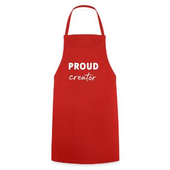  L'art de créer : affichez votre fierté au quotidi - Tablier de cuisine - rouge - Devant - AI Model Male 185 dark (185cm)