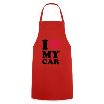 I love my car - Kochschürze - Rot - Vorne - AI Model Male 185 dark (185cm)