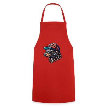 Cool pangolin with baseball cap - Cooking Apron - red - Front - AI Model Male 185 dark (185cm)