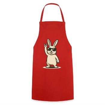 Rock’n’Hoppel - Tablier de cuisine - rouge - Devant - AI Model Male 185 dark (185cm)