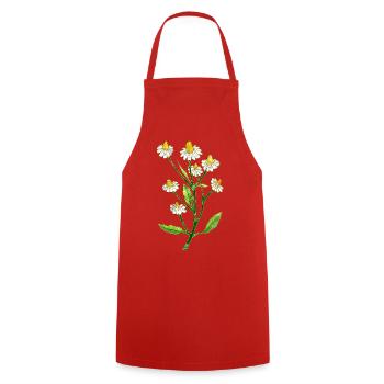 Fleur - Tablier de cuisine - rouge - Devant - AI Model Male 185 dark (185cm)