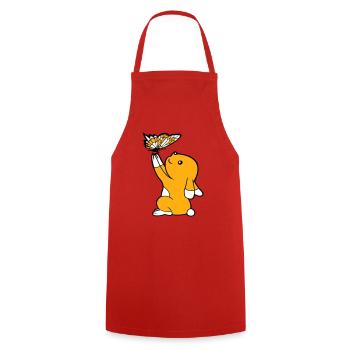 Bunny Butterfly Friends Holding Pretty Beautiful Cute - Cooking Apron - red - Front - AI Model Male 185 dark (185cm)