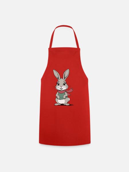 Lapin mignon - Tablier de cuisine - rouge