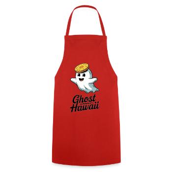 Ghost Hawaii - Cooking Apron - red - Front - AI Model Male 185 dark (185cm)